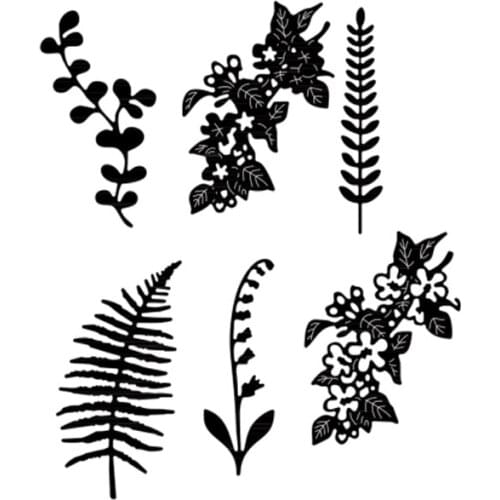 6pcs Flowers And Leaves Metal Cutting Dies for DIY Scrapbook Embossing Album Paper Card Craft Folder Decorative 2021 New