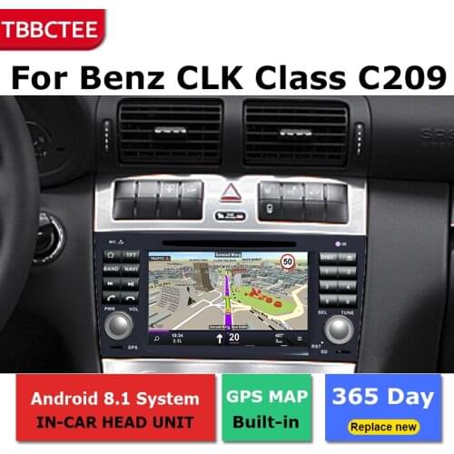 2Din For Mercedes Benz CLK Class C209 A209 2000-2010 Car Android Radio Multimedia Player GPS Navigation IPS Screen HiFi WiFi BT