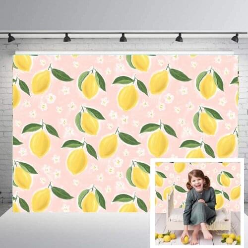 BEIPOTO Photography Backdrops Flower Cartoon Yellow Lemons Background for Studio Children girl Portrait Photo Shoot studio B192