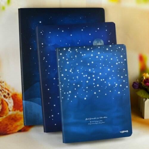 "Good Night" Loose Leaf Notebook Big Coil Spiral Hard Cover Diary Lined Papers Journal Planner Study Notepad