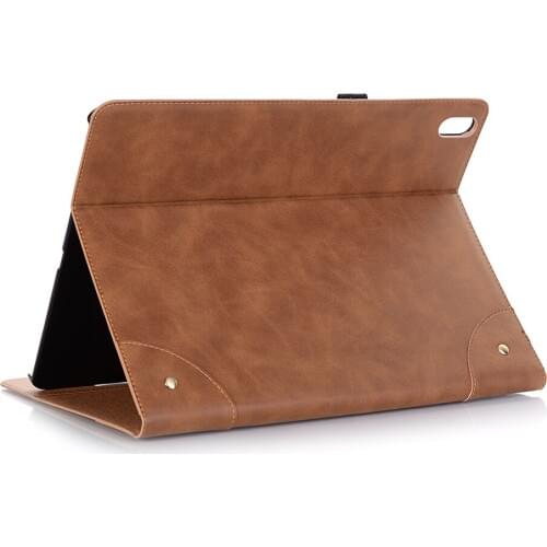 Retro Book Cover Card Holder Flip Stand PU Leather Magnet Smart Funda Case For Apple iPad Pro 12.9 2018 12.9" Tablet +Film +Pen