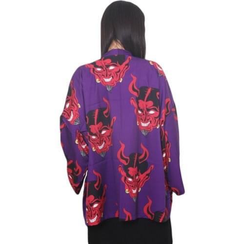 Kimono Man Japanese Cardigan Men Haori Male Yukata Devil Kimono Japan Samurai Harajuku Japanese Streetwear Clothing Shirt Obi