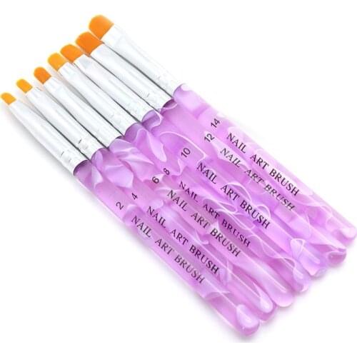 TIANMI 7pcs/lot Nail Art Brush Pens Nail Brushes UV Gel Nail Polish Painting Drawing Brushes set Manicure Tools Set Kit