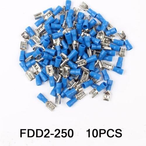 10piece/lot Insulating Female Terminal Block Connector FDD2-250 16-14AWG 1.5-2.5mm Square