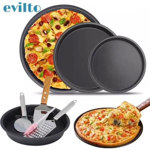 6/8/9 inch Round Pizza Plate Non-Stick Pizza Pan Deep Dish Tray Carbon Steel Baking Tool Bakeware Baking Mould