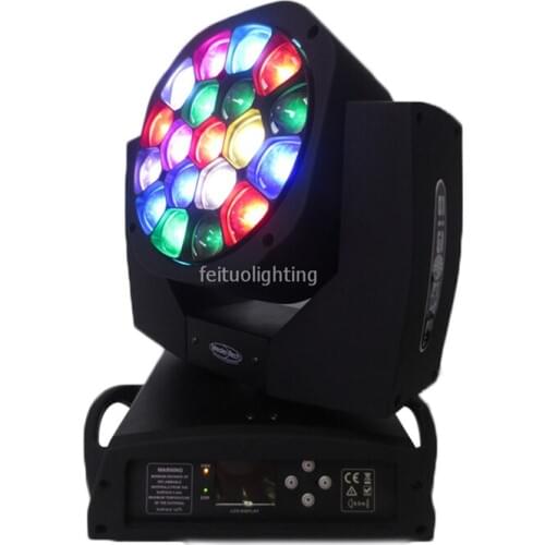 10pcs/Lot High Power Dmx Bee Eye Led Moving Head Beam 19 x 15w RGBW 4in1 Zoom Moving Head Wash Mac Aura b Eye k10 Stage Light