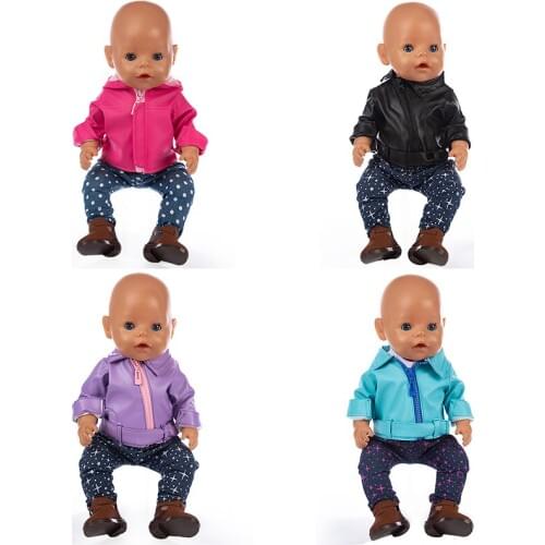 New jacket set Doll Clothes Fit For 43cm zapf baby Doll clothes reborn Doll Accessories