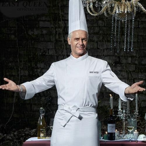 New design chef jacket chinese style white food service restaurant chef uniform hotel kitchen cook clothes NN0159 W