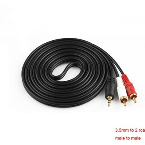 New RCA Cable 2RCA to 3.5 Audio Cable RCA 3.5mm Jack RCA AUX Cable for DJ Amplifiers Subwoofer Audio Mixer Home Theater DVD
