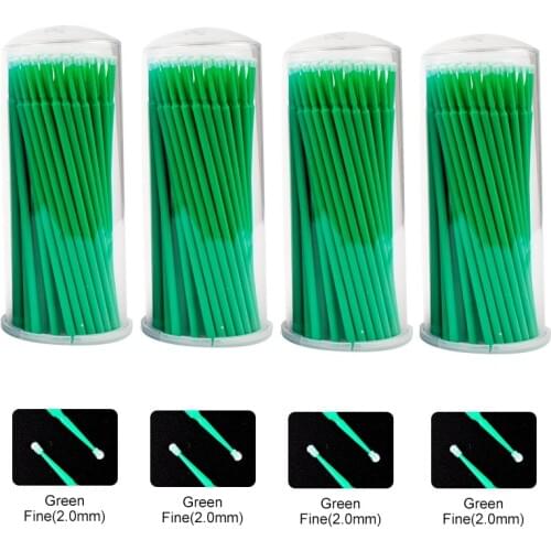 100PCS/Lot Disposable Eyelash Brushes Swab Microbrushes Eyelash Extension Tools Individual Eyelashes Removing Tools Applicators