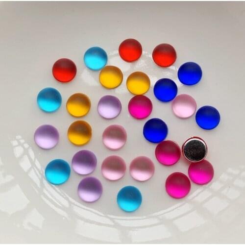 Wholesale 8mm semicircle flat back rhinestone nail art decorations acrylic nail rhinestones Jewelry Making Materials 2000pcs/lot