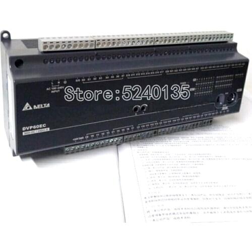 Original Programmable Controller DVP60EC00R3 DVP60EC00T3 EC3 Series Standard PLC DI 36 DO 24 Relay RS-232/RS-485 100-240VAC