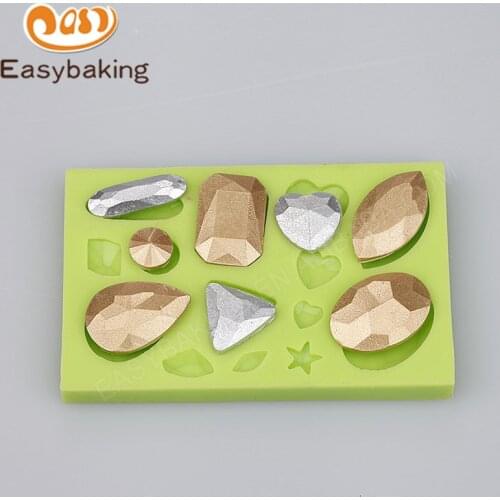 Different Shape Beautiful Diamond Silicone Mold Uesd For Fondant Cake Chocolate Polymer Clay Resin Decoration Tools