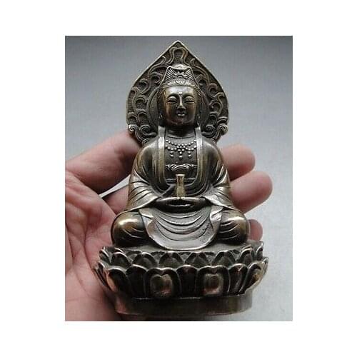 Elaborate China Tibetan Buddhism Kwan-yin Copper Statue with Qing Dynasty Mark