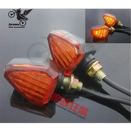 Professional modification accessories Amber lamp motorbike Turn signal light smoke lens moto flashers Front Rear scooter parts