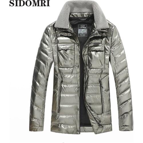 Down jacket for men winter new fashion brand work jacket warm 90% white duck down classic trend mens clothing