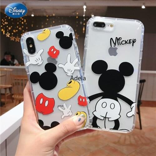 DISNEY 2021 Mickey Minnie Silicone Case for iPhone 11 Pro Xs Max iPhone 12 7 8 Plus Official Liquid Silicon 360 Full Cover