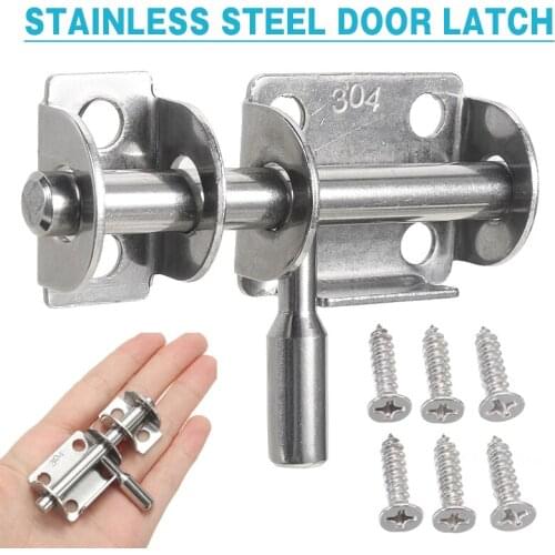 1pc Stainless Steel Door Lock Slide Bolt Gate Latch High Quality Sliding Gate Locks Fit for Window Cabinet Toilet Locks Doors