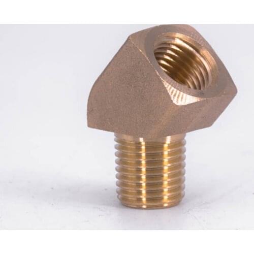1/4" NPT Female To Male 45 Degre Elbow Brass Pipe Fitting Coupler Connector Water Gas Fuel