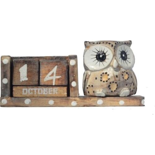 Modern Authentic Owl Table Calendar trinket baratija حلية орнаментальный