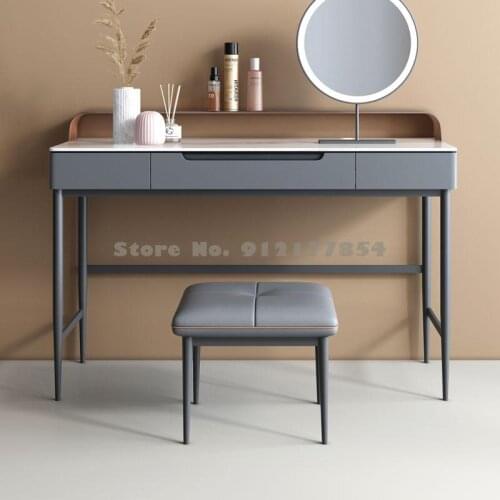 Italian minimalist dressing stool modern light luxury free installation dressing chair designer soft bag stool net red dressing