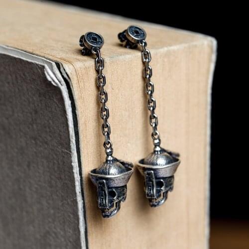 Vintage Drop Earrings For Women Girl 925 Sterling Silver Wedding Earrings New Design Jewelry Long Women Earings Punk Wholesale