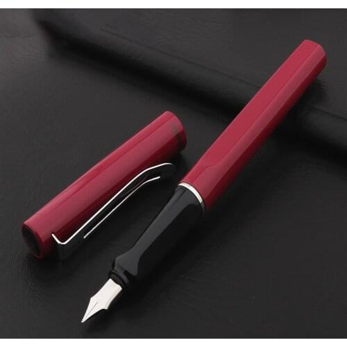 High Quality 1515 Purple red Colour Student School Office Fountain Pen Fine Nib for Financial Stationery Supplies ink pens