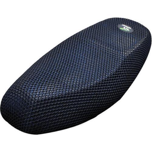 X Autohaux L 3D Motorcycle Scooter Moped Seat Cover Breathable Mesh Net Cushion Black Blue