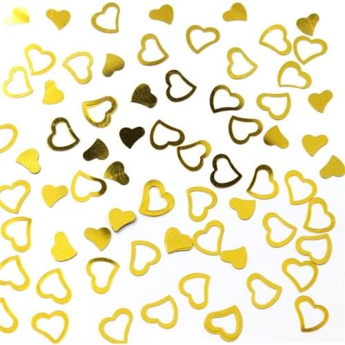KSCRAFT Gold Heart Sequins PVC Flat for DIY Card Making Craft Color Collection