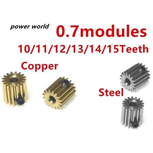 0.7 Modules 10/11/12/13/4/15 Teeth Cylinder Metal Carbon Steel Brass Spur Gear Motor Parts Accessory
