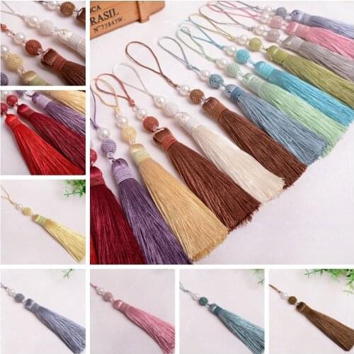 10Pcs Silk Tassel Fringe Sewing Hanging Rope Tassel Trim Clothes Decoration Key Tassels for DIY Embellish Curtain Accessories
