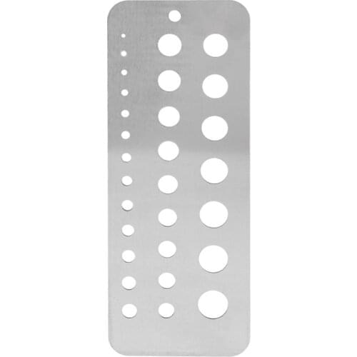 29 Fractional Size Drill Gauge Stainless Steel Template Drill Gage for 1/16 to 1/2 by 64ths drills
