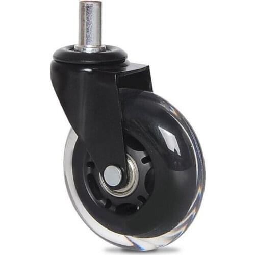 5PCS Office Chair Caster Wheels 3 Inch Swivel Rubber Caster Wheels Replacement Soft Safe Rollers Furniture Hardware