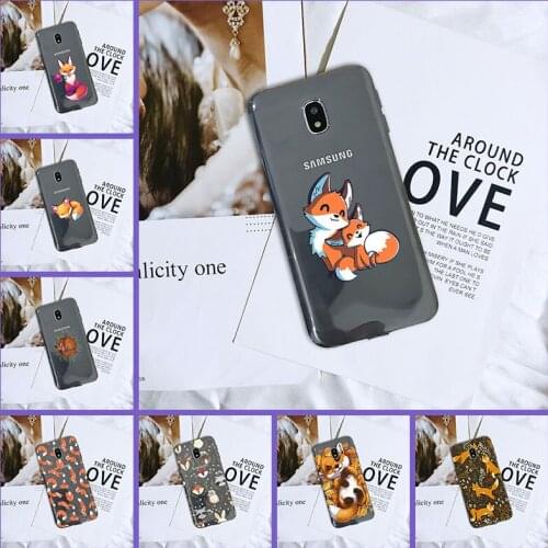 Kawaii Fox Phone Case For Samsung Galaxy J2 J5 J7 Prime J3 J5 J7 2015 2016 2017 Soft Silicone Cover For Samsung J4 J6 J8 Plus