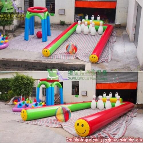Human Bubble Bowling Pin Inflatable Amusement Sport Game