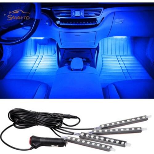 For Peugeot 208 2008 508 408 4008 5008 307 308 407 206 207 3008 406 Car Interior Floor Foot Decoration LED Atmosphere Light Lamp