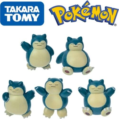 Pokemon Anime Figure Snorlax 5 Models Different Styles Model PVC Material Doll Figures Toys Pokémon Childrens Birthday Gift Toy