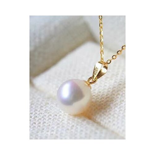 Round 8-9mm south sea white pearl pendant necklace 18inch