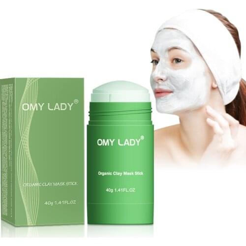Green Tea Mask Stick Oil Control Eggplant Acne Deep Cleaning Mask Skin Care Moisturizing Remove Blackhead Fine Pores Mud Mask