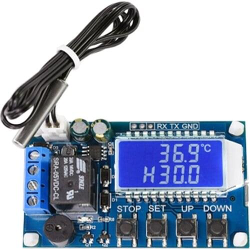 Temperature Controller Module, Automatic Thermostat Switch 10A Relay Module, with Waterproof Sensor Probe