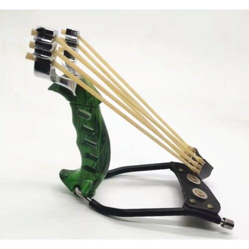 Powerful hunting slingshot with wrist rest, outdoor hunting all-metal material slingshot, large slingshot for fishing and pitchi
