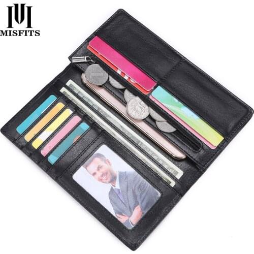 Quenya Crazy Horse Genuine Cow Leather Men Long Wallet Casual Zipper Coin Pocket Purse Clutch Phone Bag Brand Carteira For Male