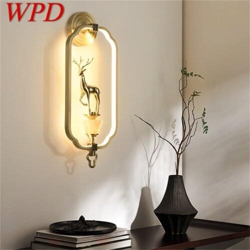 WPD Indoor Wall Lamps Fixture LED Brass Luxury Modern Bedroom Wall Light Sconces for Home Living Room Office