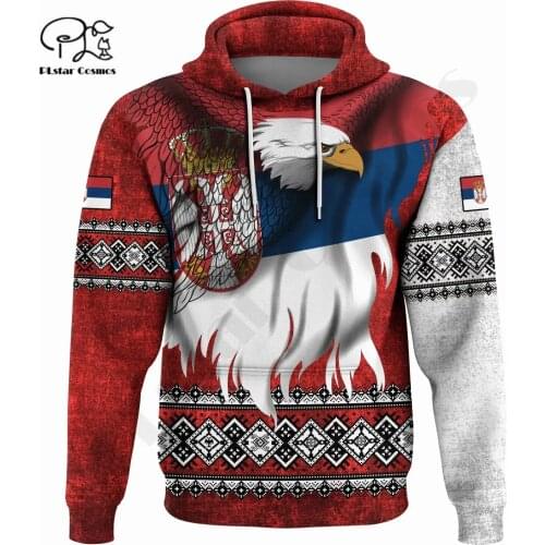 PLstar Cosmos 3DPrint Newest Serbia Country Flag Unique Amazing Harajuku Pullover Streetwear Unisex Hoodies/Sweatshirt/Zip R-10