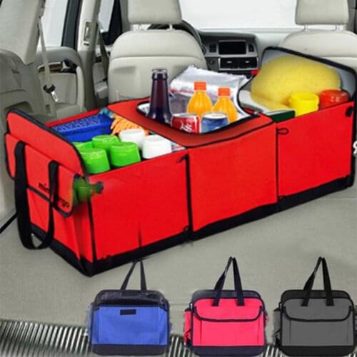 New Universal Car Storage Organizer Trunk Collapsible Toys Food Storage Truck Cargo Container Bags Box Black Car Stowing Tidying