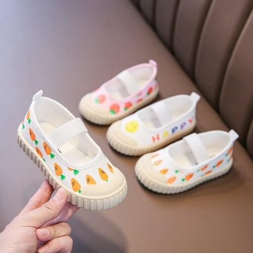 Autumn Baby Girls Canvas Shoes Infant Toddler Shoes Breathable Student Sneakers Soft Bottom Non-slip Children Kids Casual Shoes