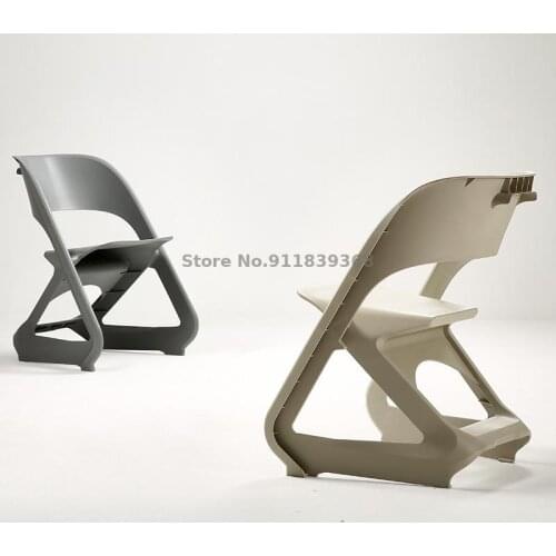 Plastic chair backrest Nordic creative outdoor stool leisure negotiation storage milk tea shop simple modern home dining chair