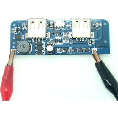 Mobile Power Bank Charger Board Step-Up Module Double USB Output 4LED Display