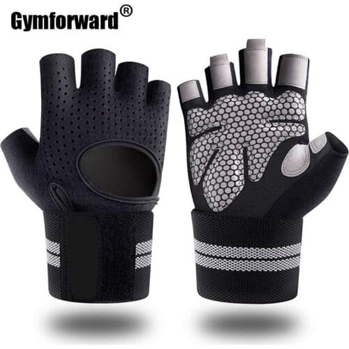 Anti-Slip Weight Lifting Gym Gloves Dumbbells Barbell Bodybuilding Workout Wrist Straps Musculation Fitness Gloves Gym Equipment