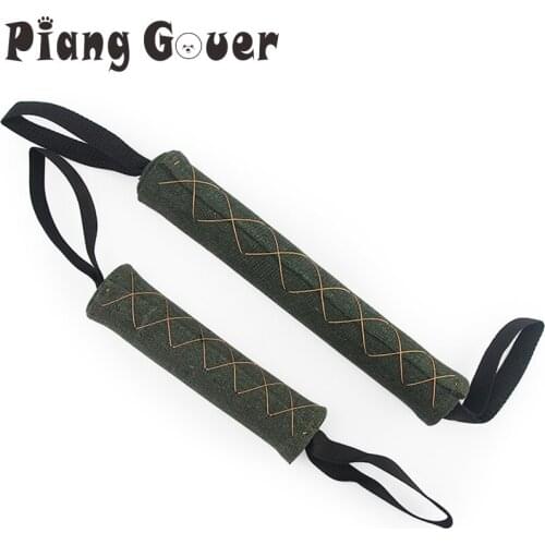 S/M Green Dog Chew Training Bite Tug Toy Linen Dog Interactive Pet Toy German Shepherd Dog
